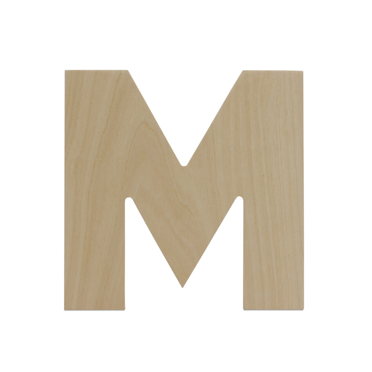 Wooden Letter M 12 inch or 8 inch, Unfinished Large Wood Letters for Crafts | Woodpeckers